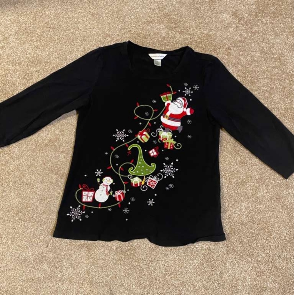 Christopher & Banks Black Long Sleeve Top